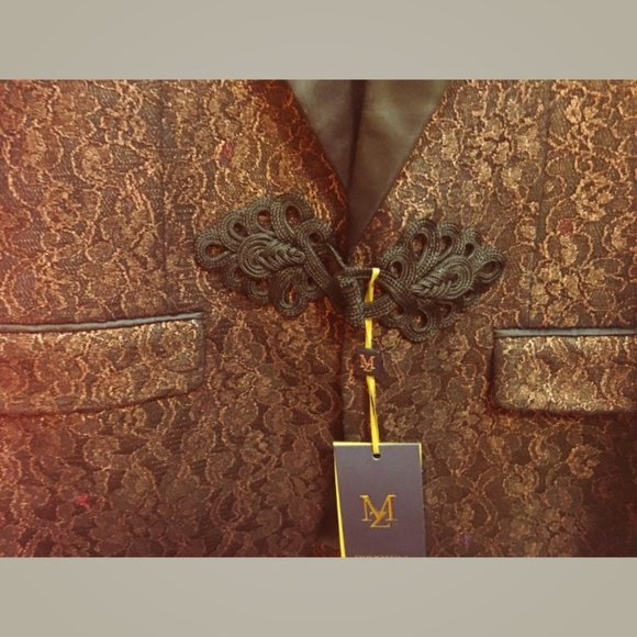 Red Manzini Smoking Jacket -BOSS ITALIAN PARTYWEAR - Picture 9 of 11